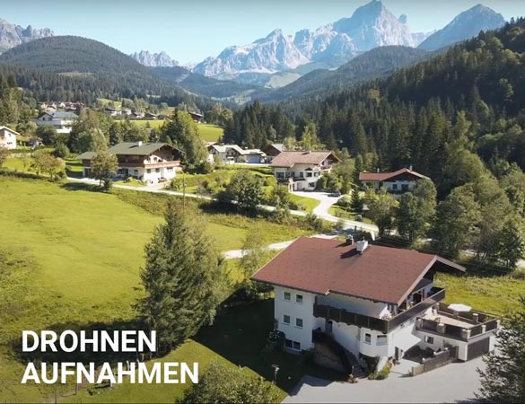 Drohnenaufnahmen einer Immobilie