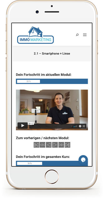 Video-Kurs - Immobilien selber filmen mit dem Smartphone - Immo-Marketing.click